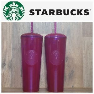 💜💜 2 Starbucks Limited Edition Dome Cold Cup Bundle BNWT